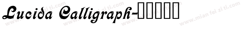Lucida Calligraph字体转换